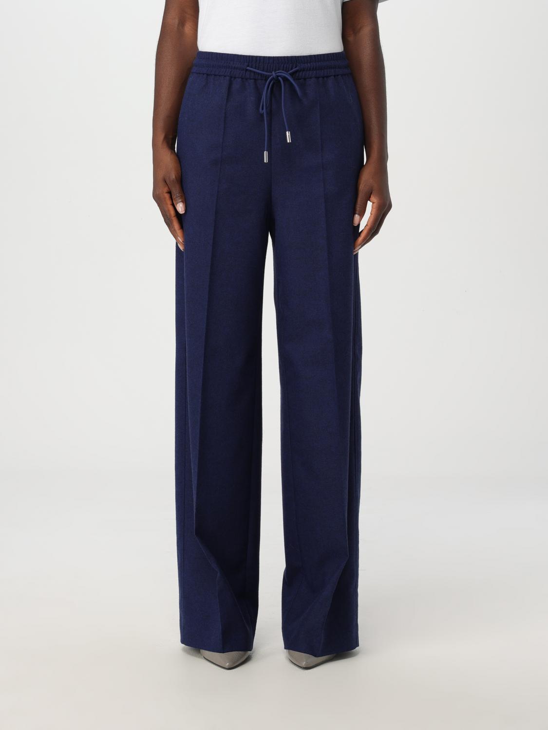 Hugo Boss Pants Boss Woman Color Blue In Blau