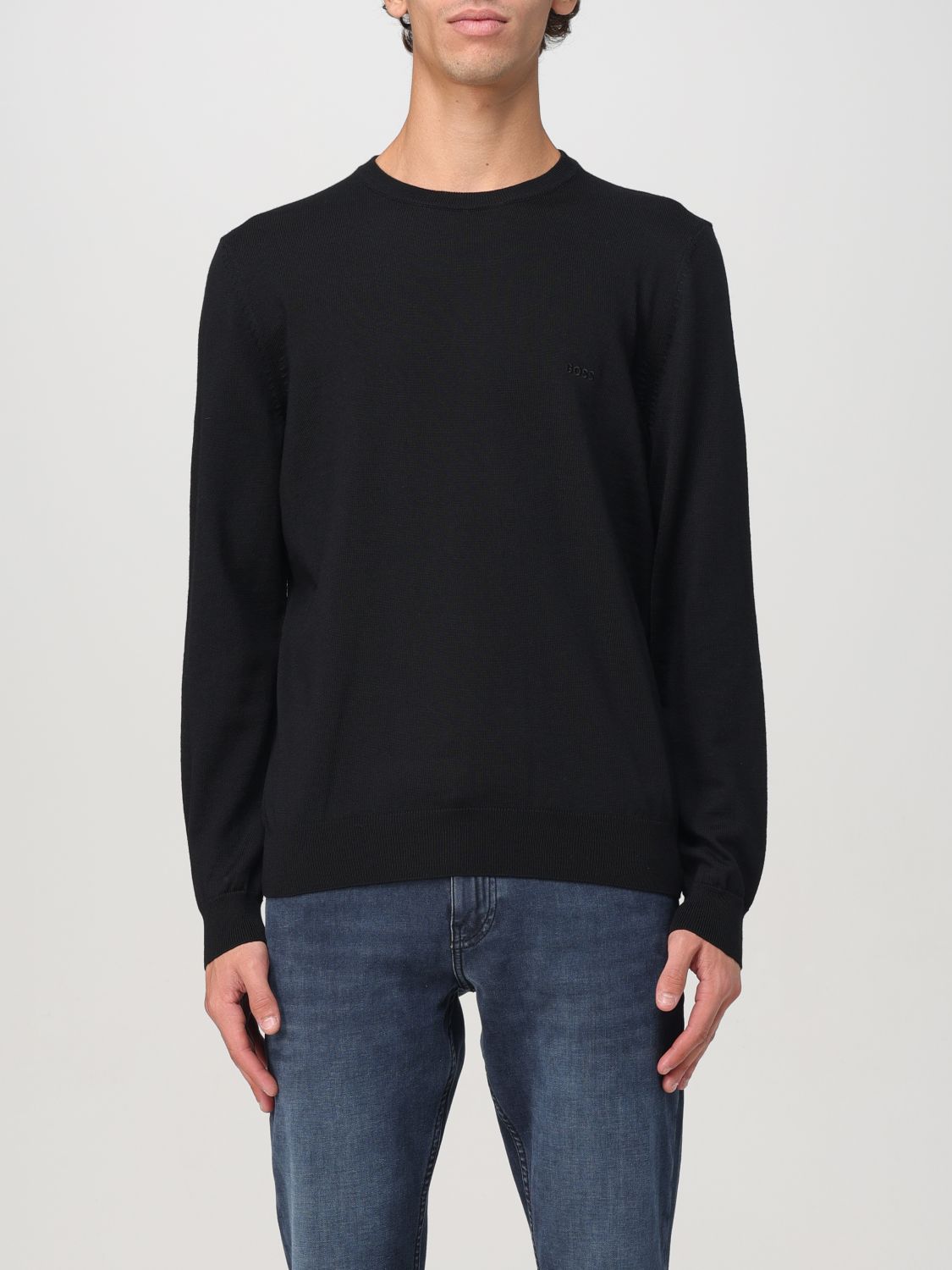 Shop Hugo Sweater  Men Color Black In Schwarz