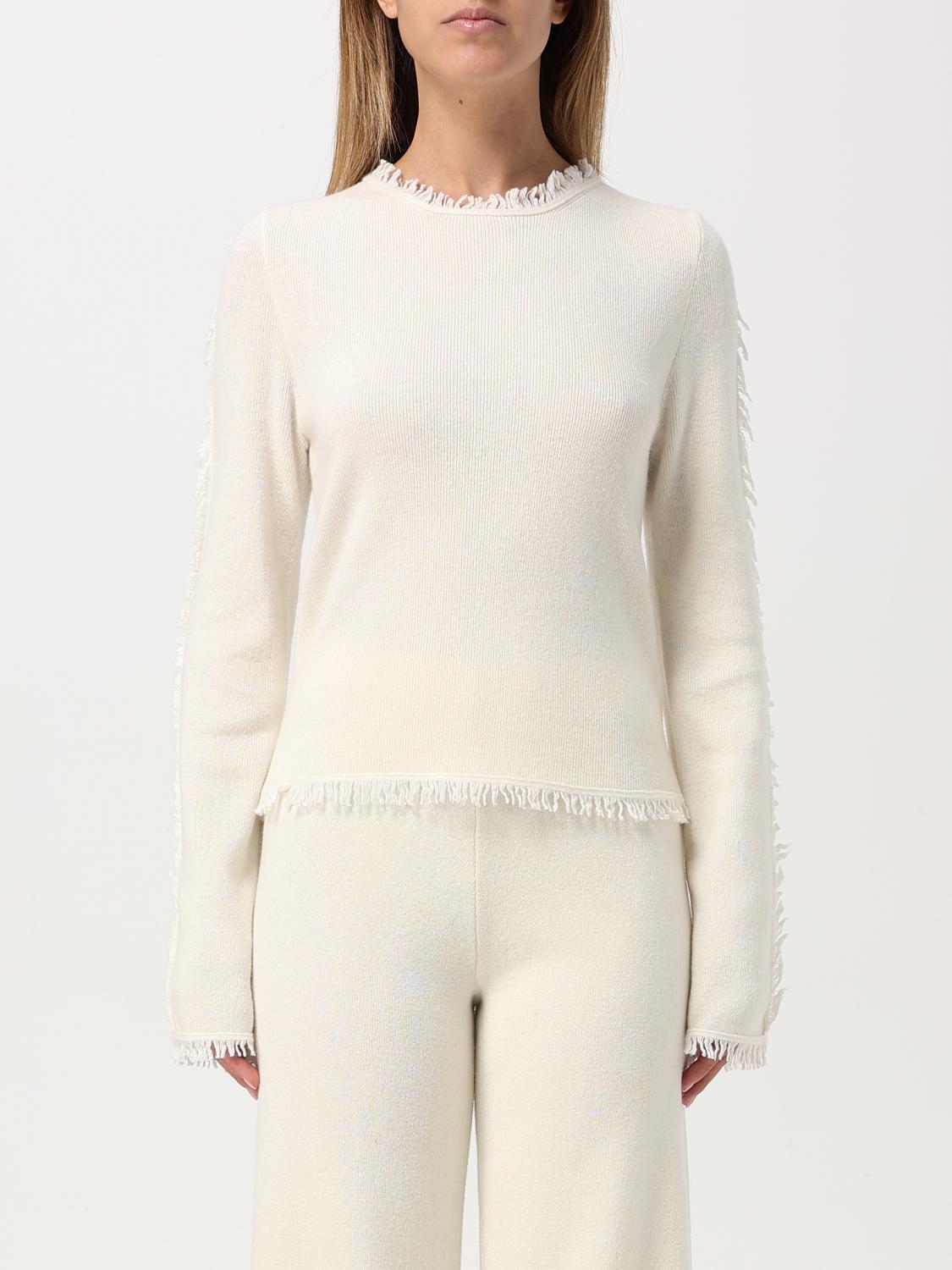 Shop Semicouture Sweater Woman Color Cream
