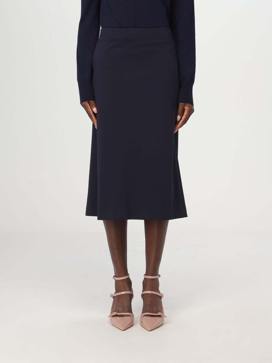 Liviana Conti Flared Midi Skirt In Blau