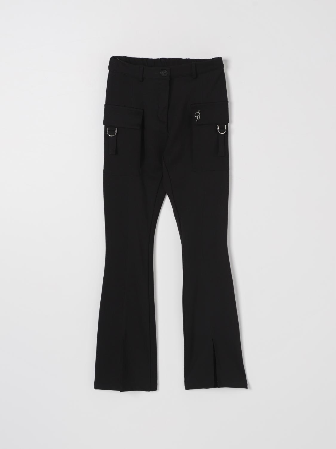 Miss Blumarine Pants Kids Color Black In Schwarz