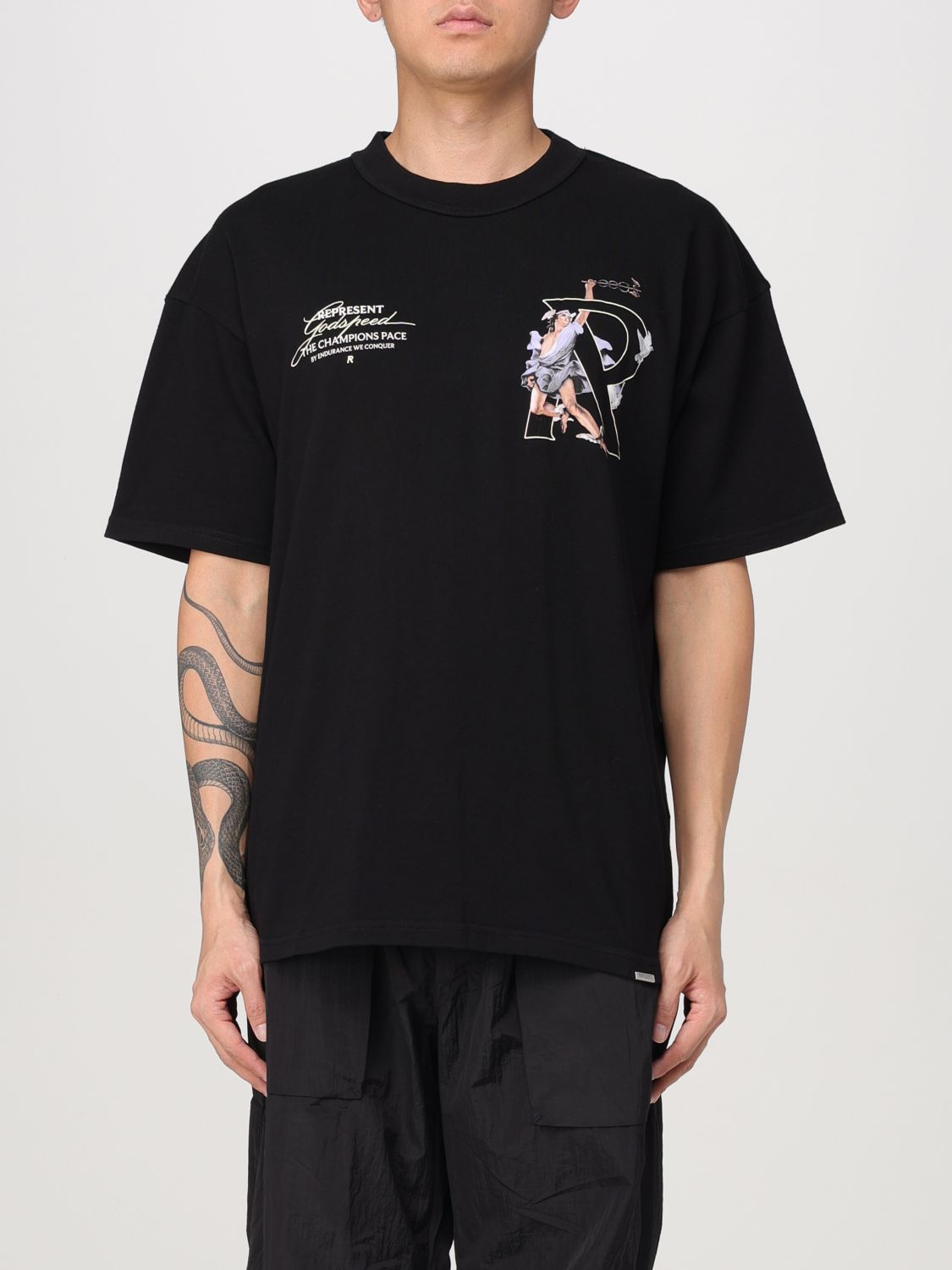 Shop Represent T-shirt  Men Color Black In Schwarz