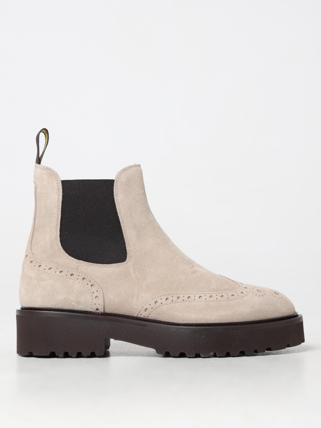 Doucal's Flat Ankle Boots Woman Color Sand In Sand