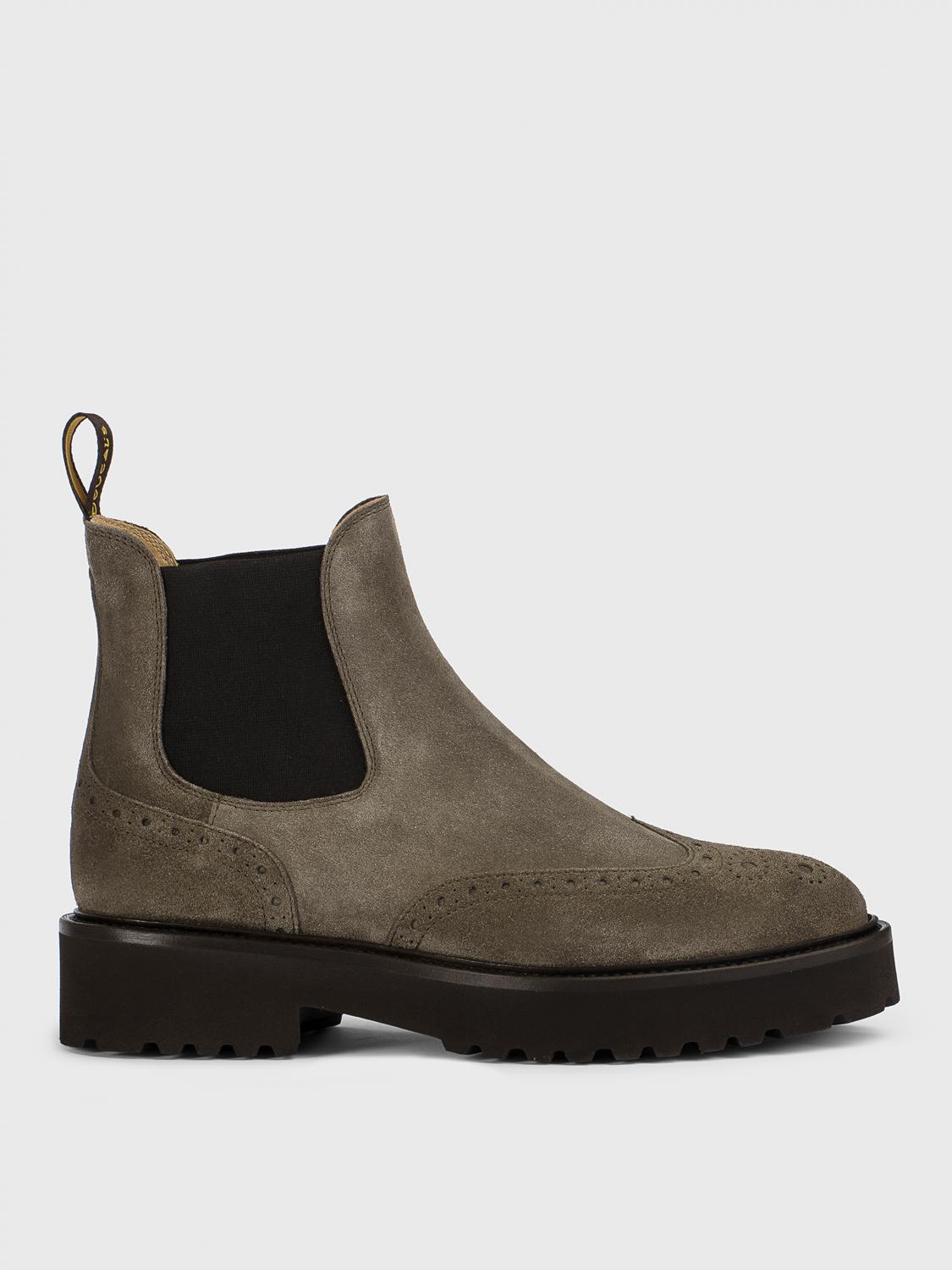 Doucal's Flat Ankle Boots Woman Color Mud In Mud