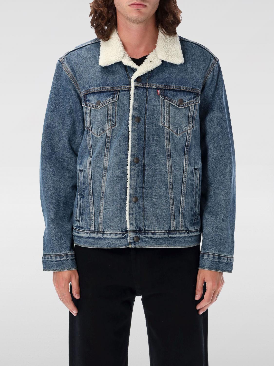 Shop Levi's Jacket  Men Color Blue In Blau