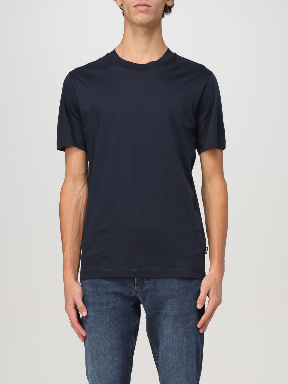 Shop Hugo Boss T-shirt Boss Men Color Blue In Blau