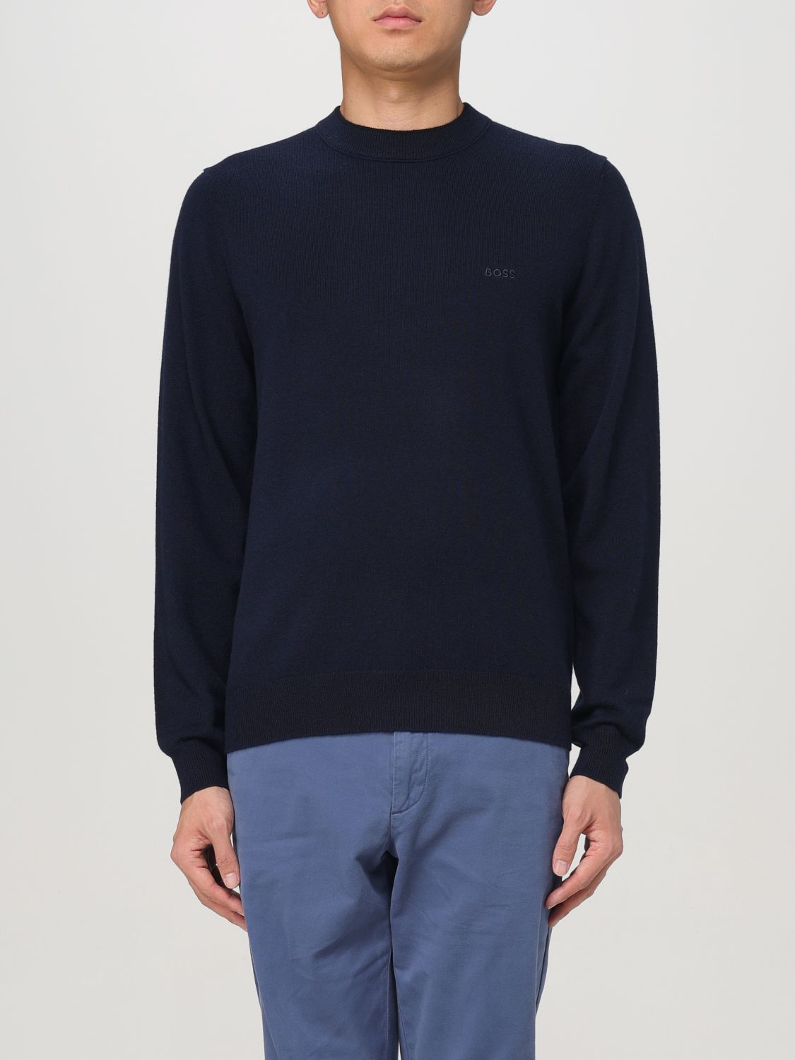 Shop Hugo Boss Sweater Boss Men Color Blue In Blau