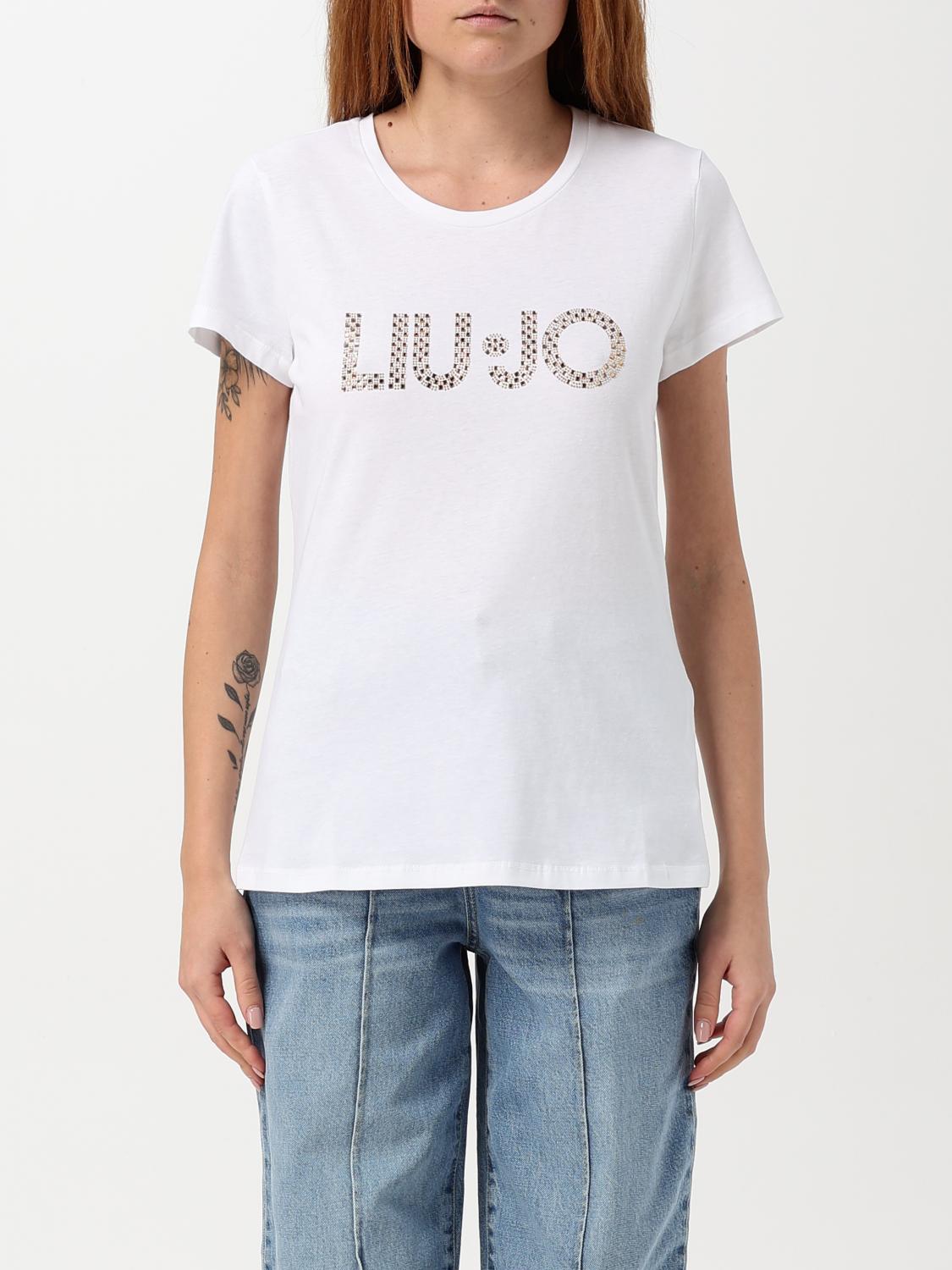 Shop Liu •jo T-shirt Liu Jo Woman Color White In Weiss