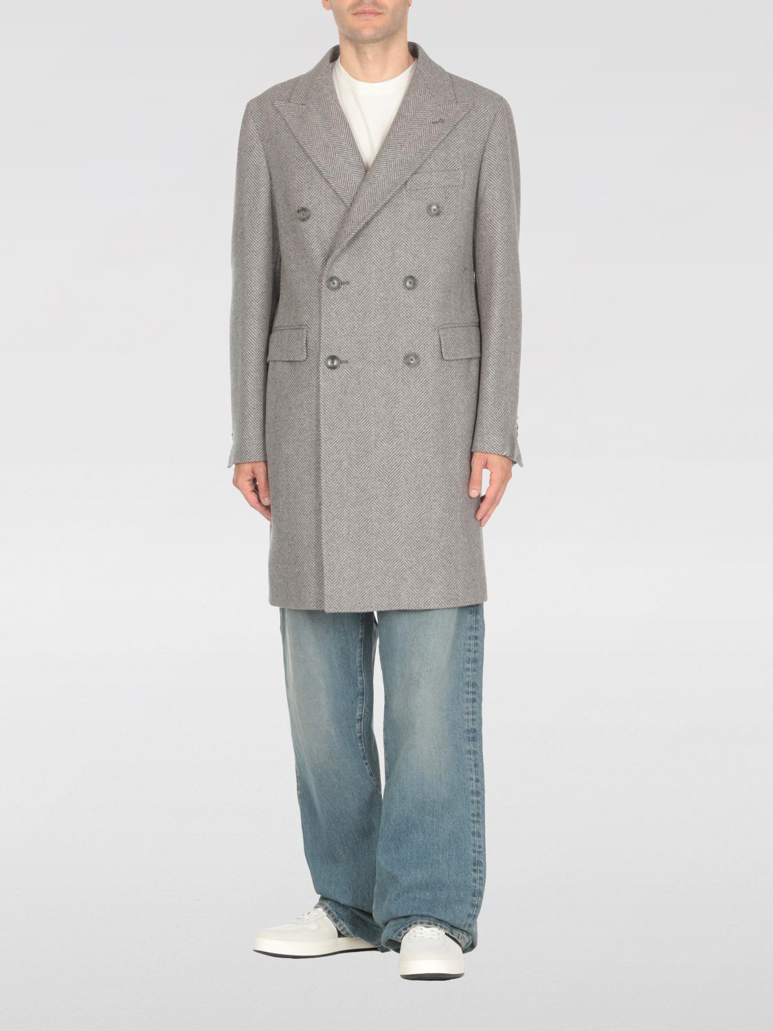 Tagliatore Coat  Men Color Grey In Grau