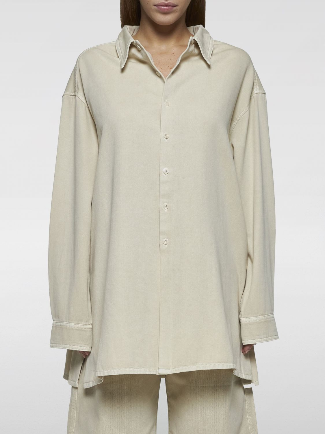 Shop Lemaire Shirt  Woman Color White In Weiss