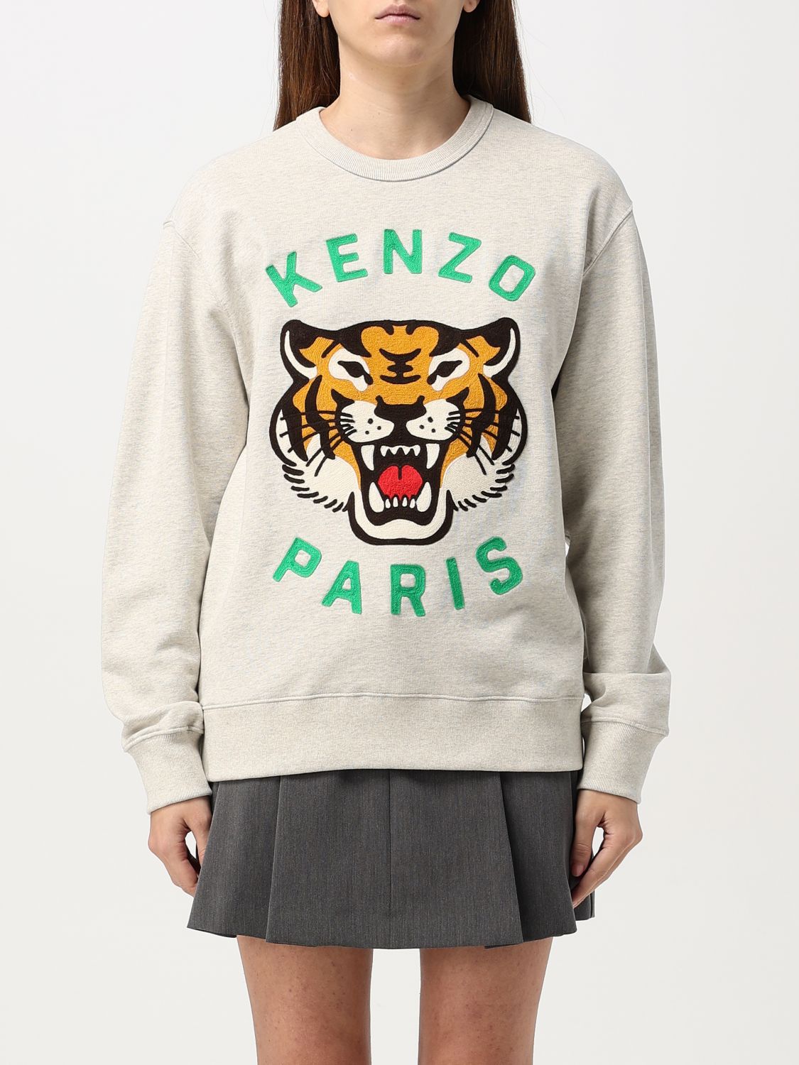 Shop Kenzo Sweater  Woman Color Grey In Grau