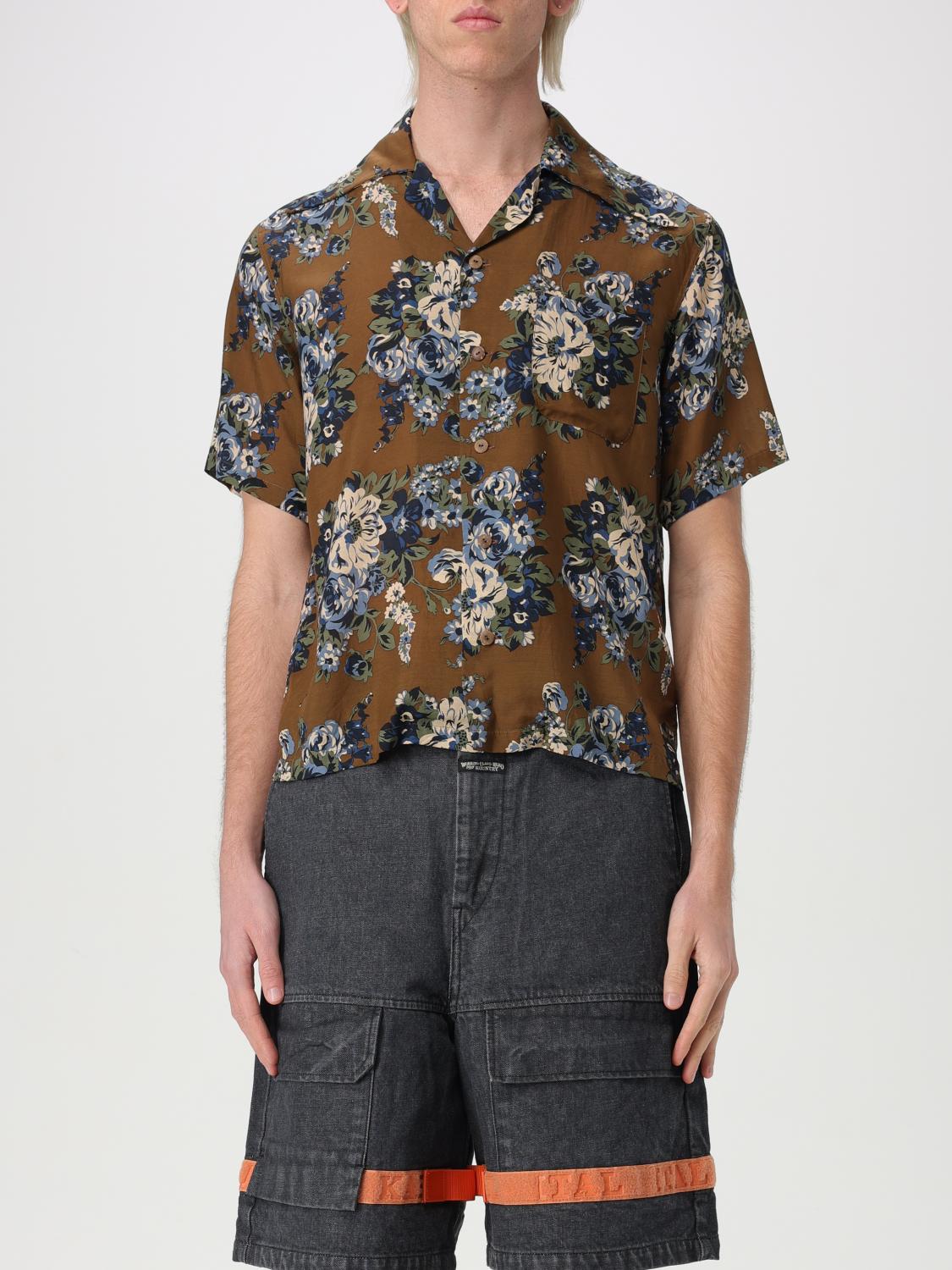 Kapital Camp-collar Floral-print Woven Shirt In Brown