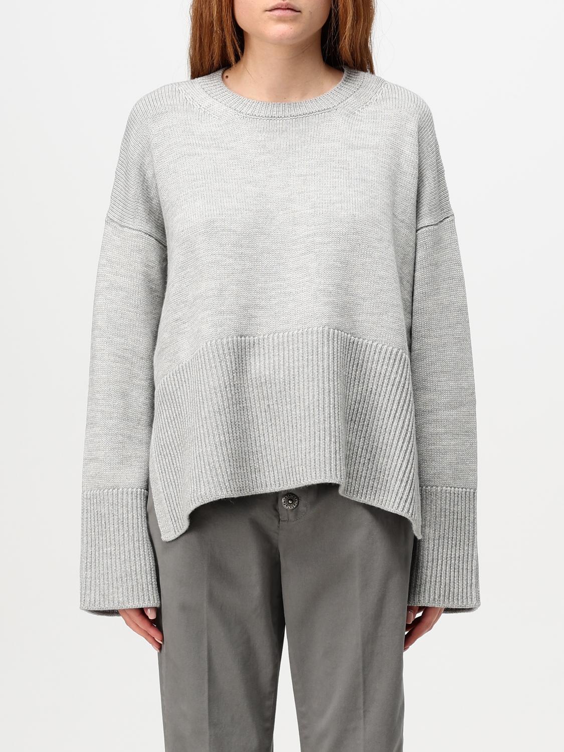 Shop Dondup Sweater  Woman Color Grey In Grau