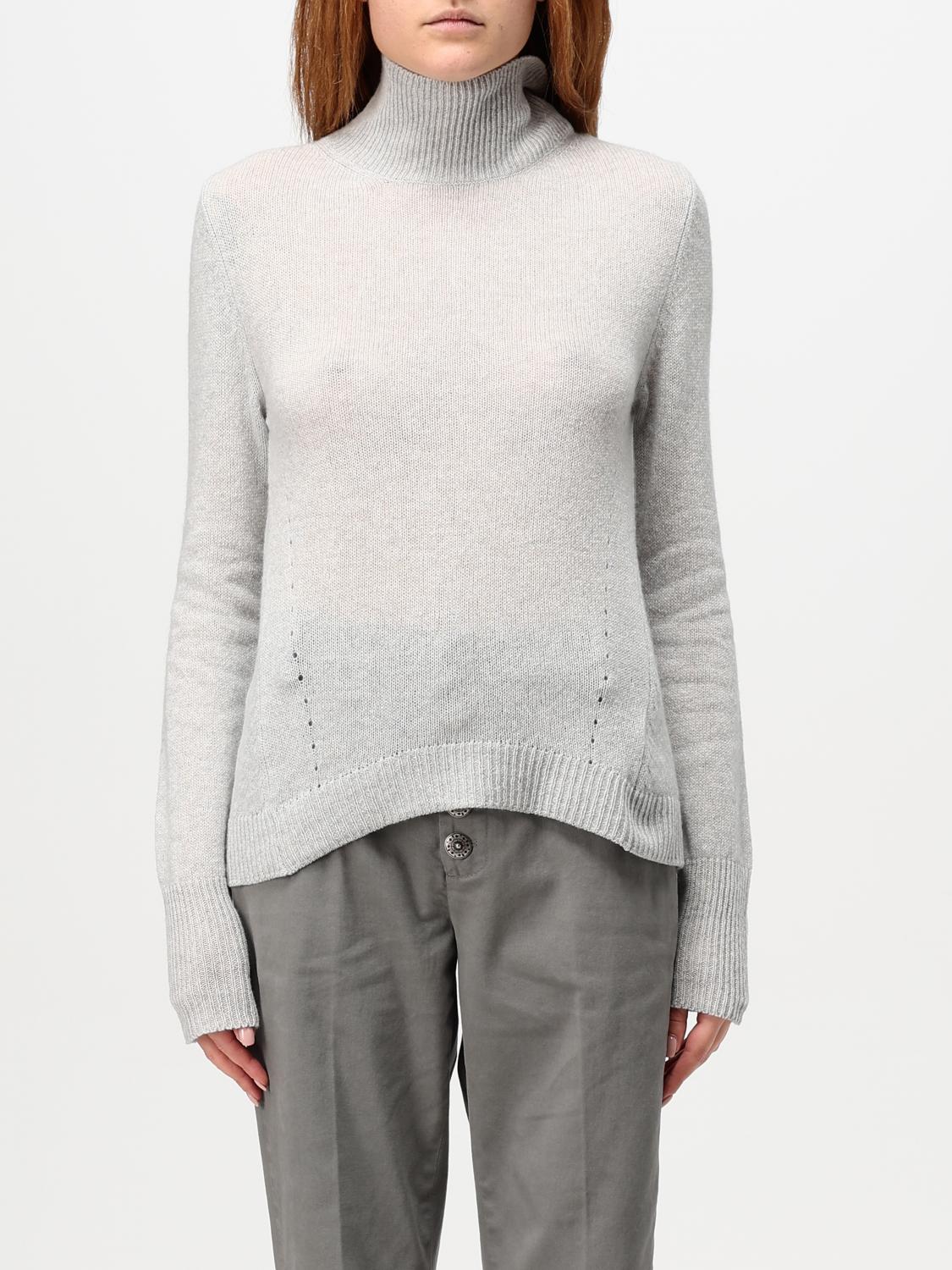 Shop Dondup Sweater  Woman Color Grey In Grau