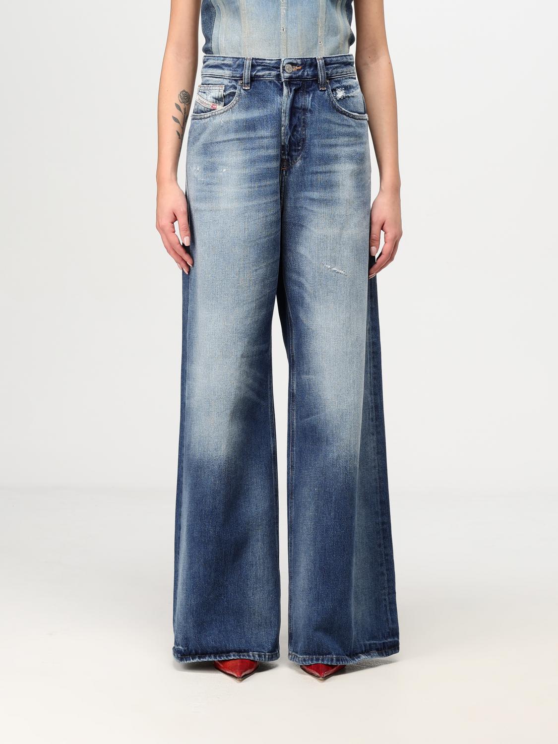 Shop Diesel Pants  Woman Color Denim