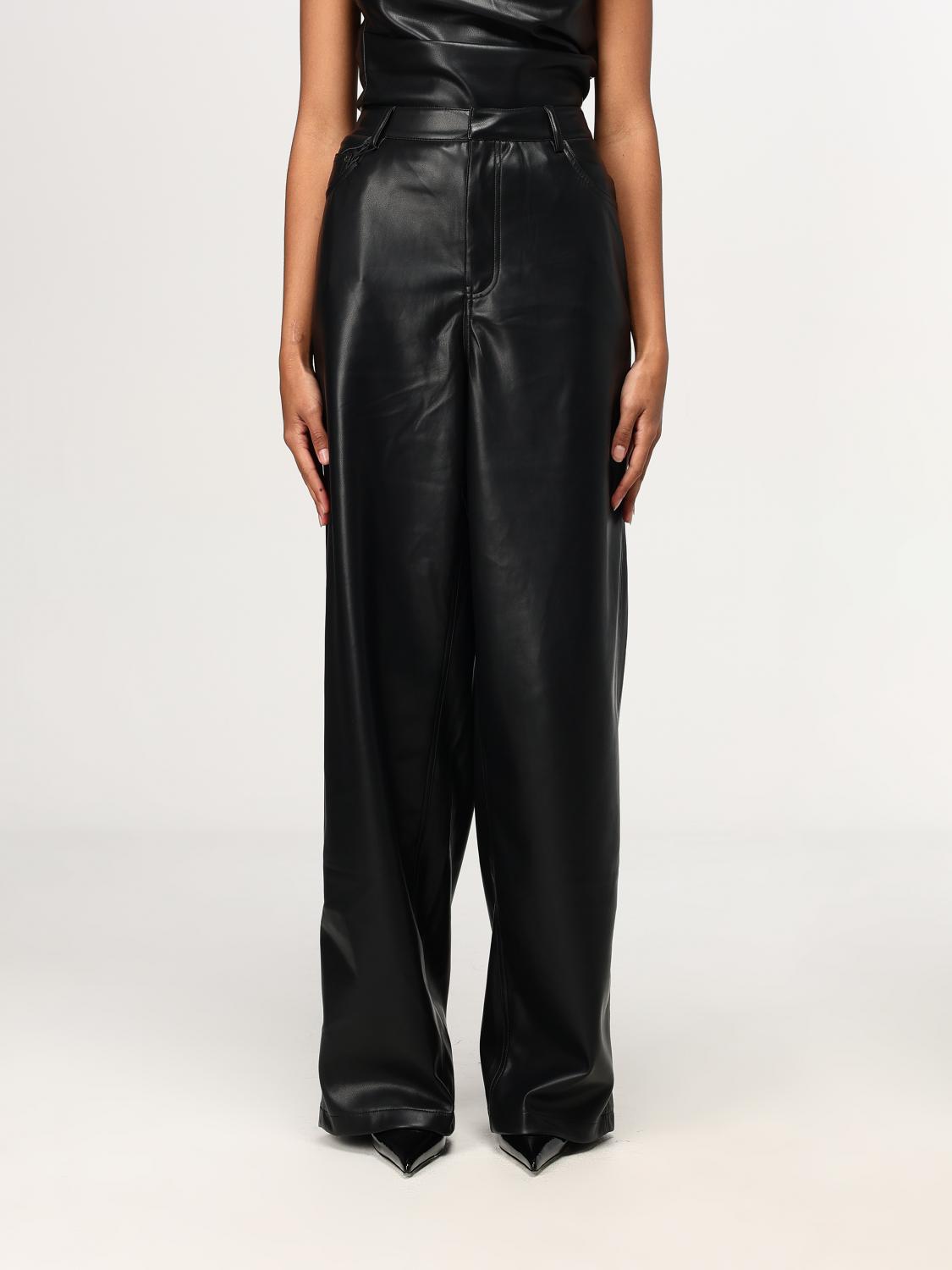 Rotate Birger Christensen Rotate Birgerchristensen Wide Leg 5 Pocket Pant In Schwarz