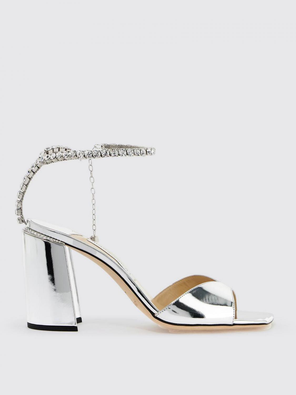 Shop Jimmy Choo Flat Sandals  Woman Color Silver In Silber