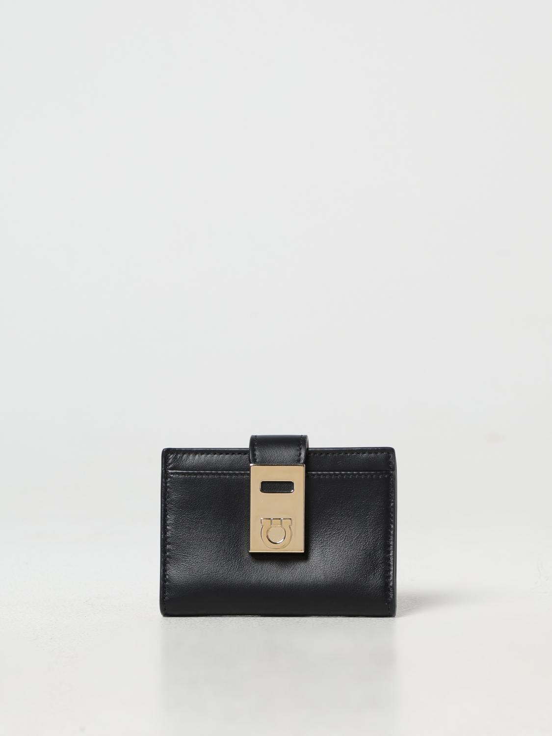 Ferragamo Wallet Woman Color Black In 黑色