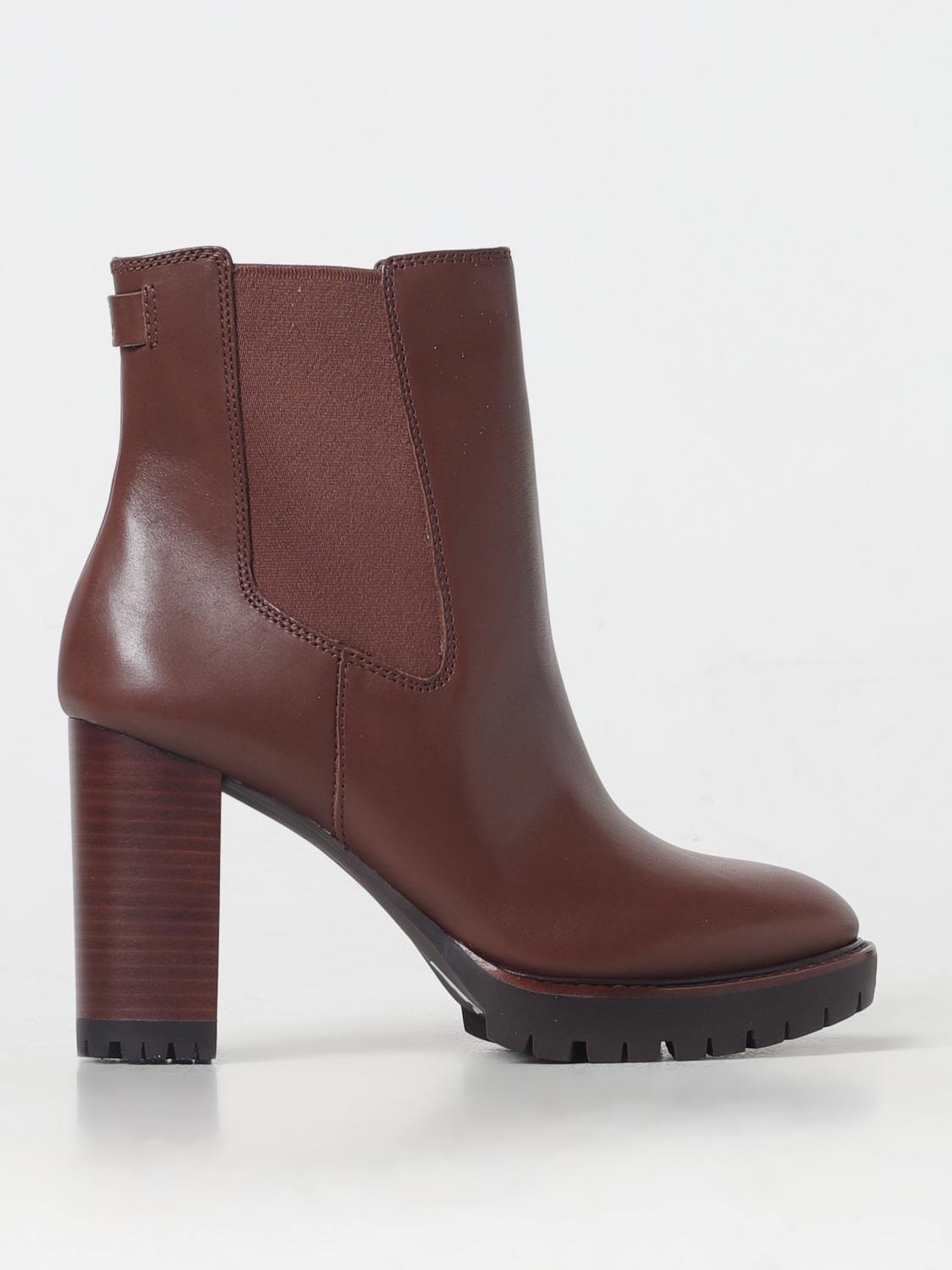 Polo Ralph Lauren Flat Ankle Boots  Woman Color Dark In Dark