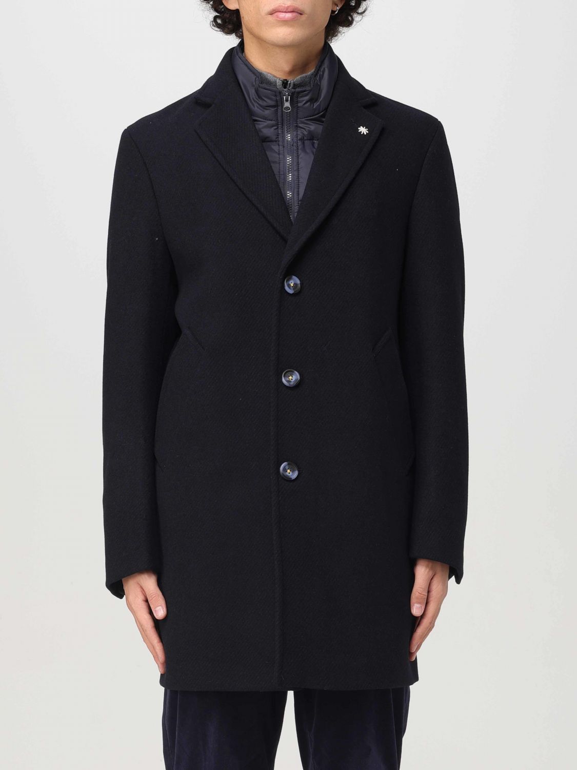 Manuel Ritz Coat  Men Color Blue