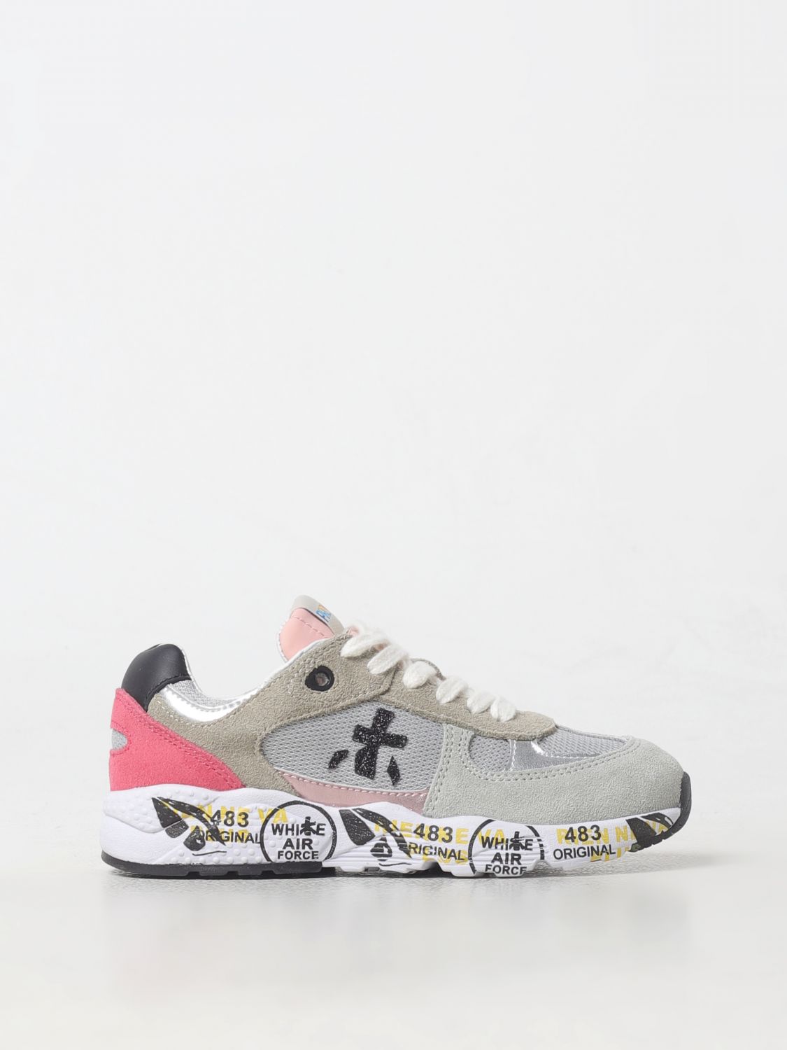 Shop Premiata Sneakers  Kids Color Grey In Grau