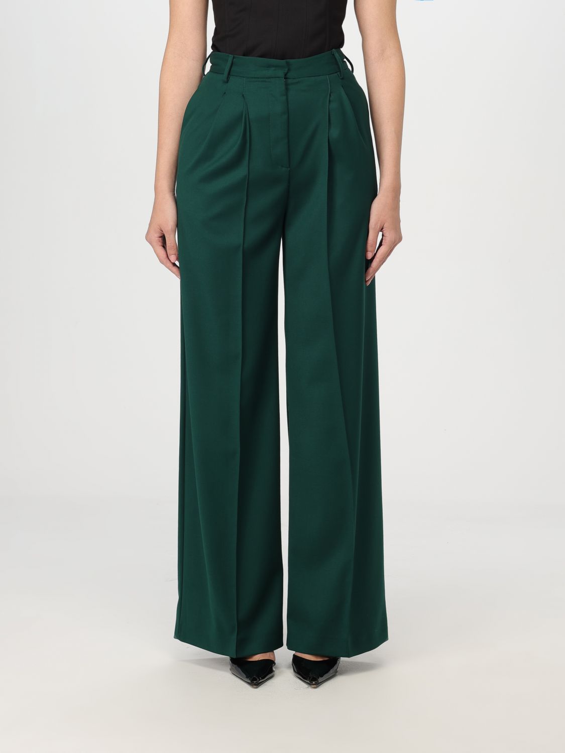 Simona Corsellini Pants  Woman Color Green In Grün