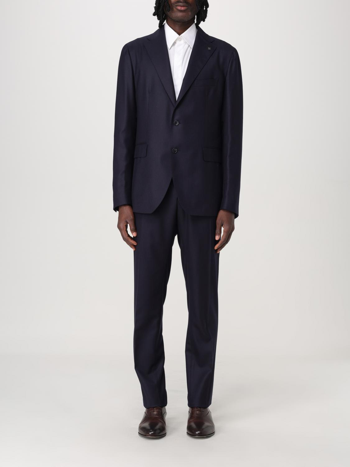 Tagliatore Twopiece Suit In Virgin Wool In Blau