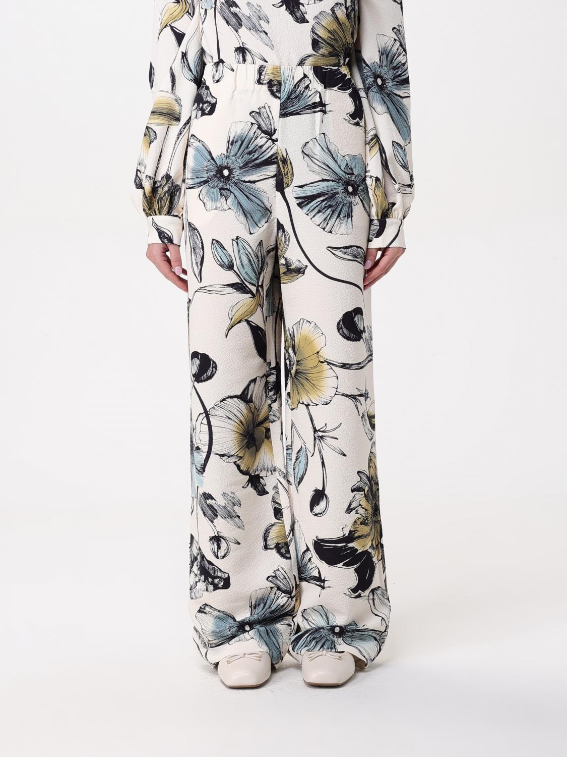 Stine Goya Floral-print Trousers In Weiss