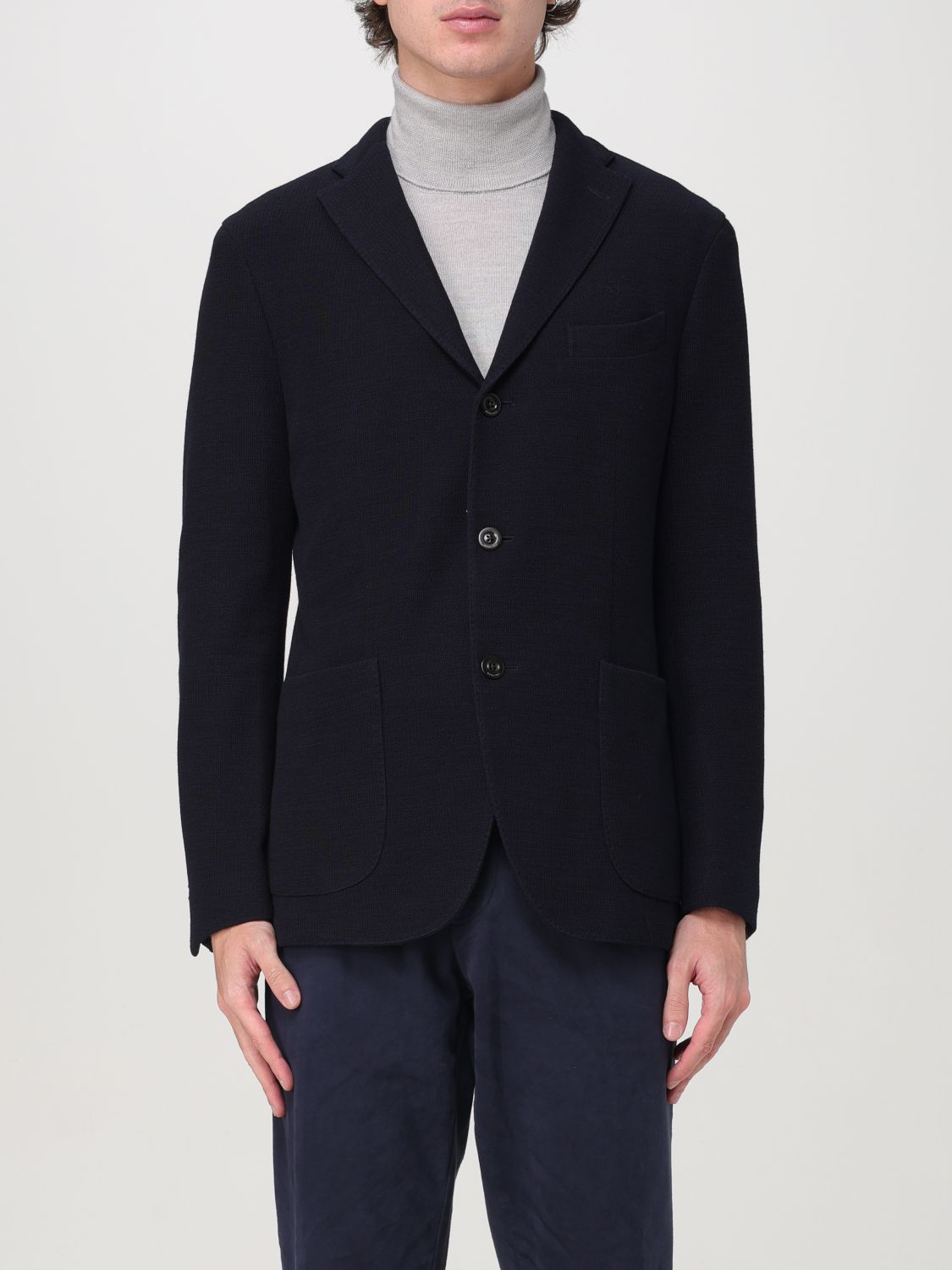 Shop Boglioli Blazer  Men Color Blue In Blau