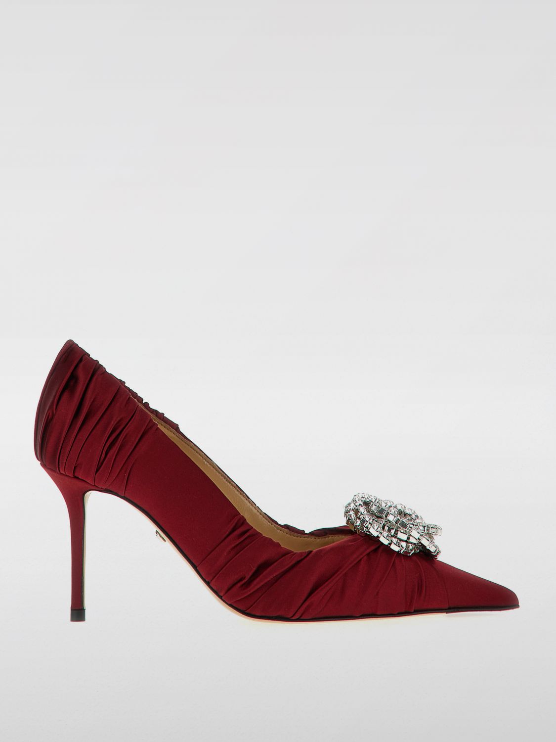 Shop Mach & Mach High Heel Shoes  Woman Color Burgundy In Burgunderrot