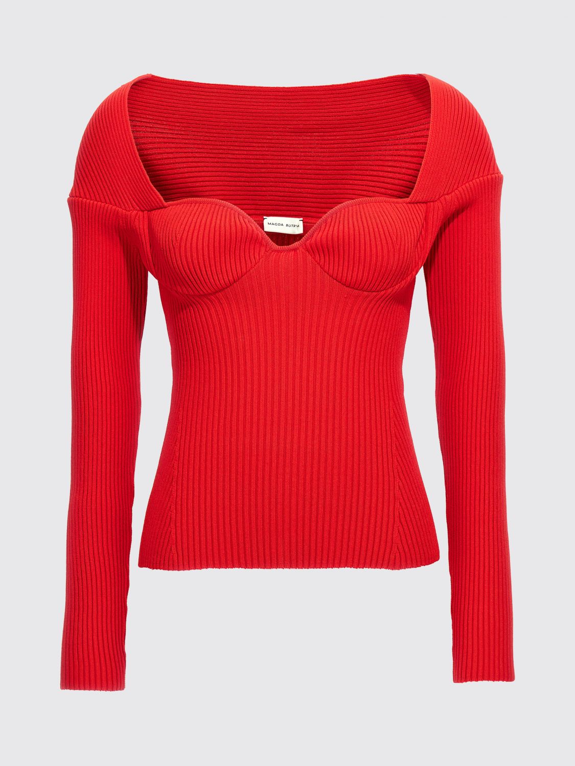 Magda Butrym '06' Knitwear Sweater Off-the-shoulder Design In Red