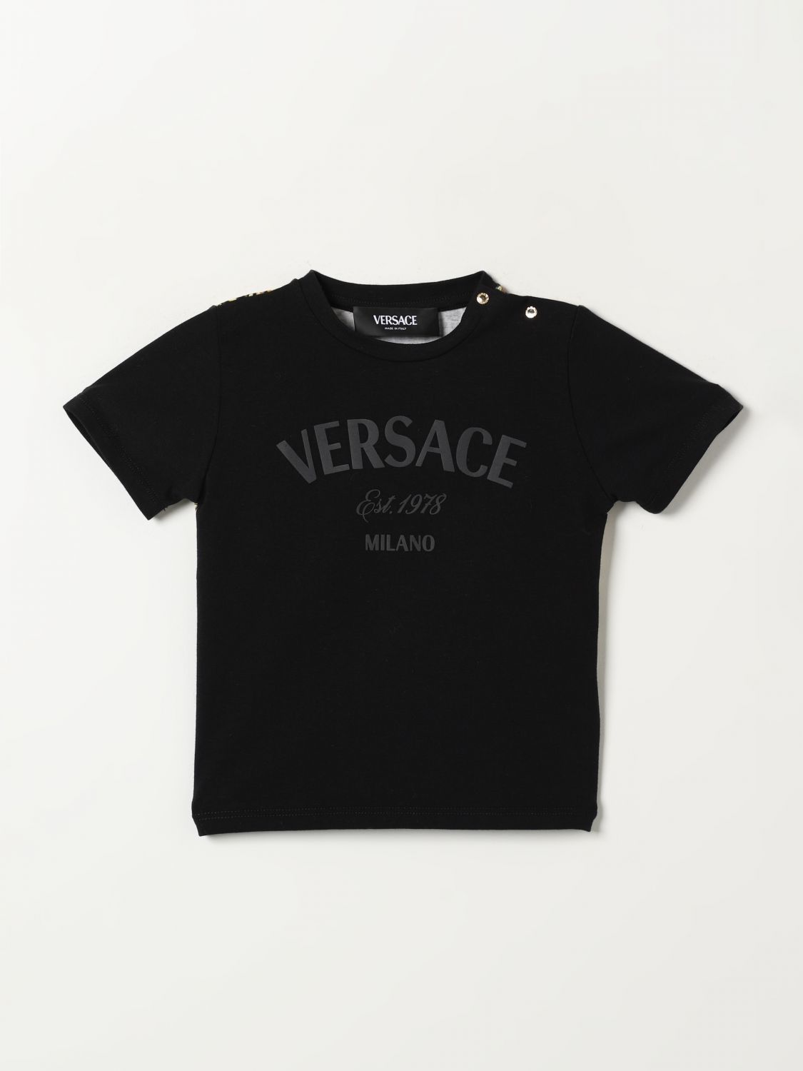 Shop Versace T-shirt  Kids Color Black In Schwarz