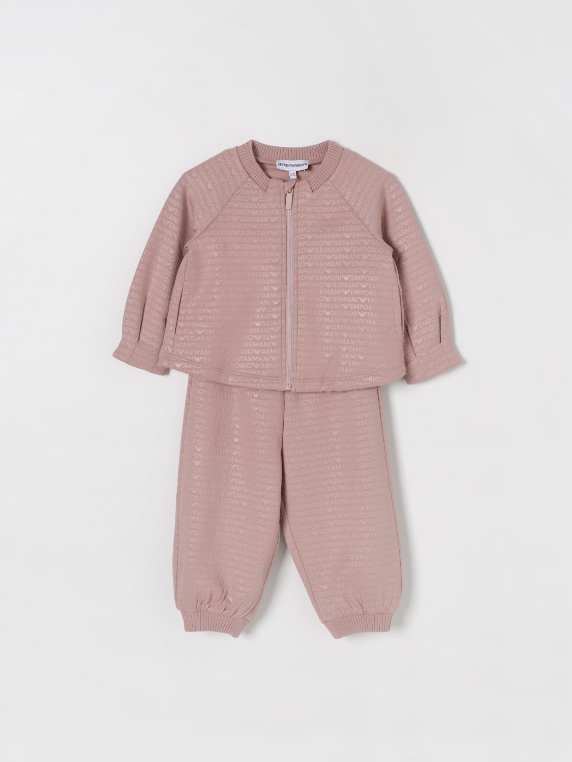 Shop Emporio Armani Romper  Kids Color Brown In Braun