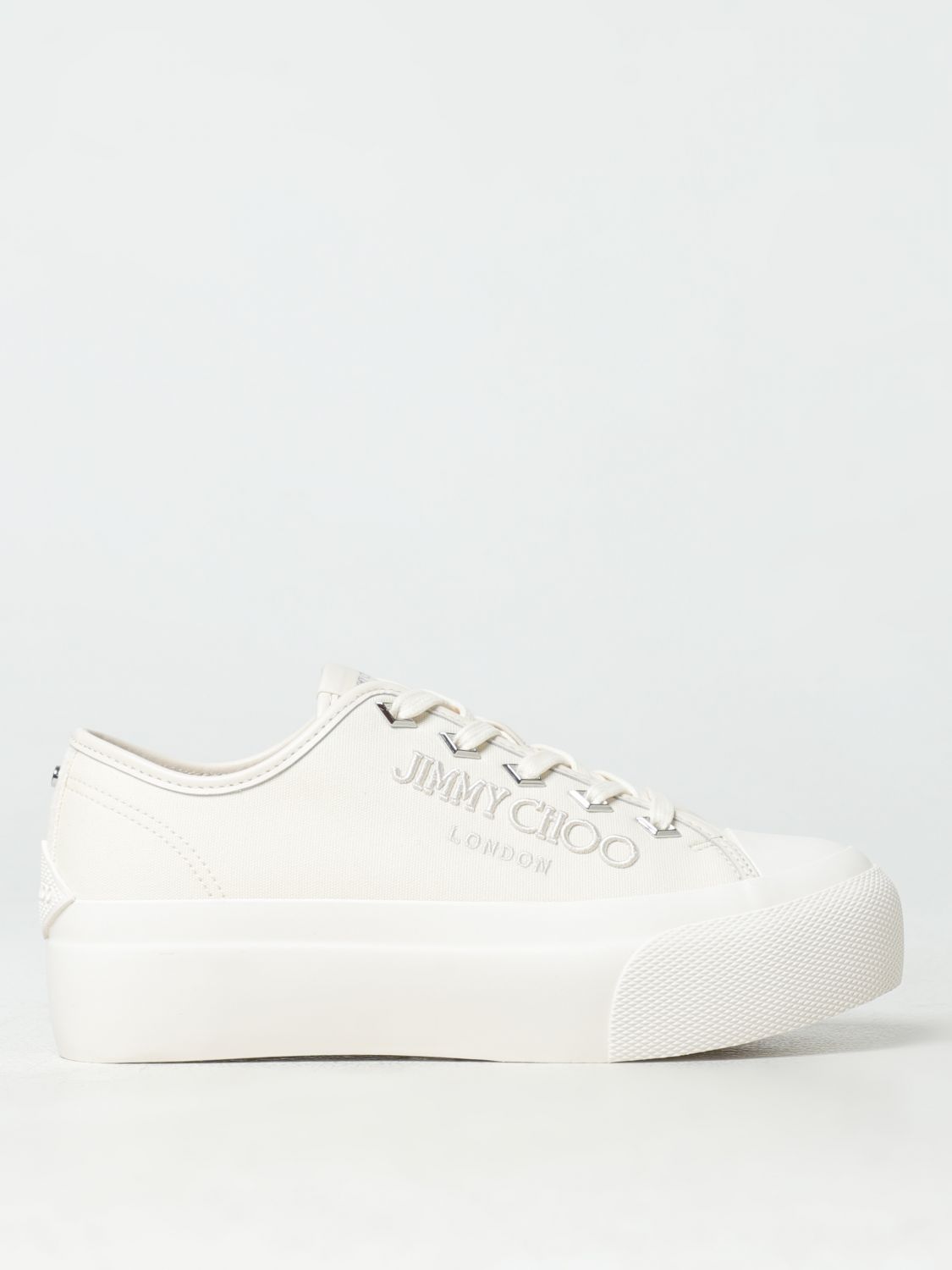 Shop Jimmy Choo Sneakers  Woman Color White In Weiss