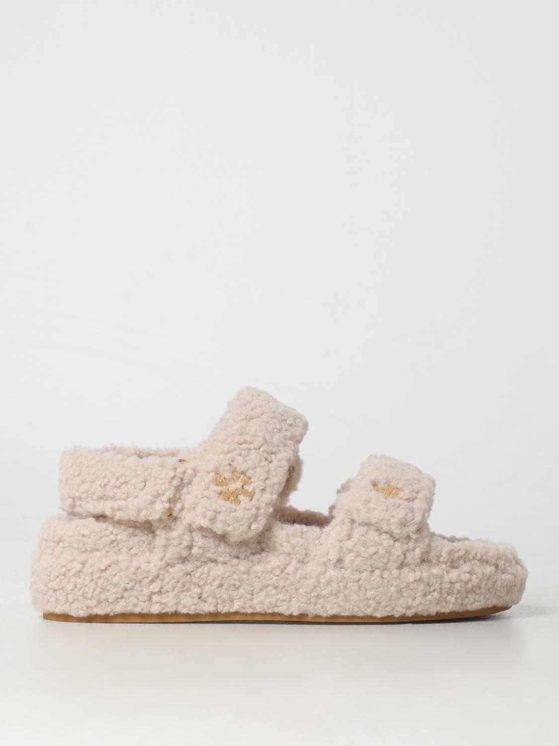 Tory Burch Flat Sandals Woman Color White In Weiss