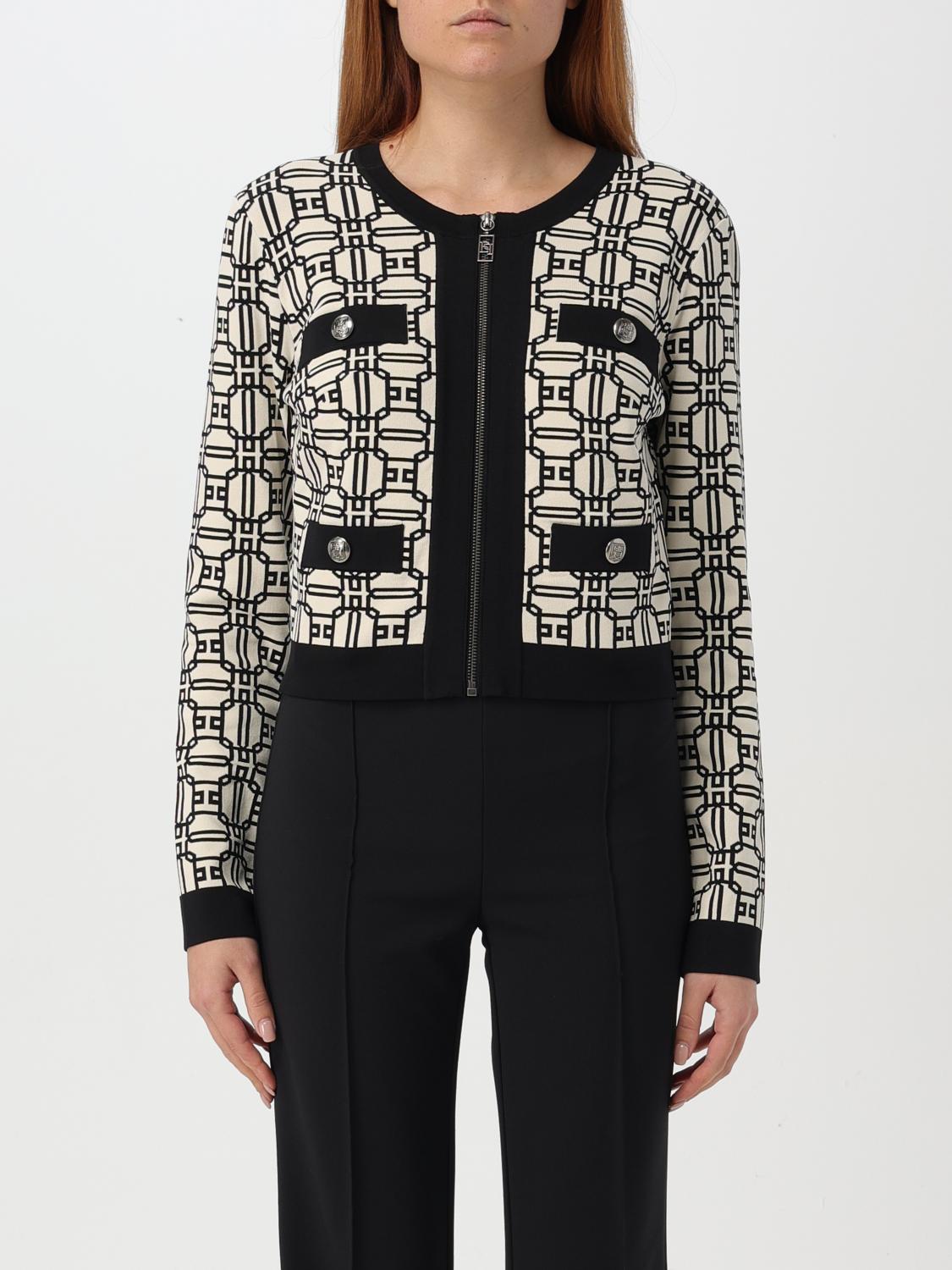 Shop Elisabetta Franchi Cardigan Woman Color White In Weiss