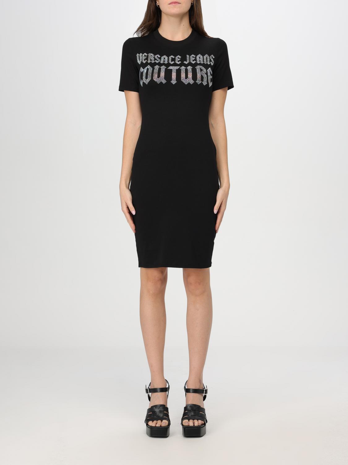 Versace Jeans Couture Midi Dress In Schwarz