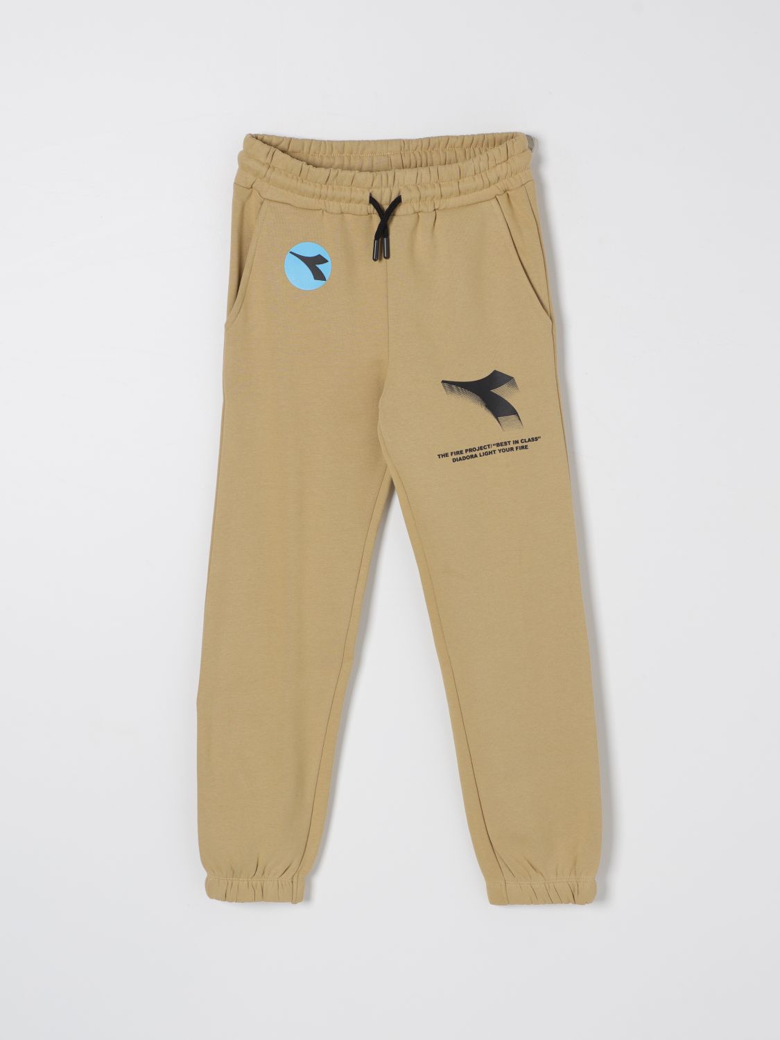 Diadora Pants  Kids Color Beige In Brown