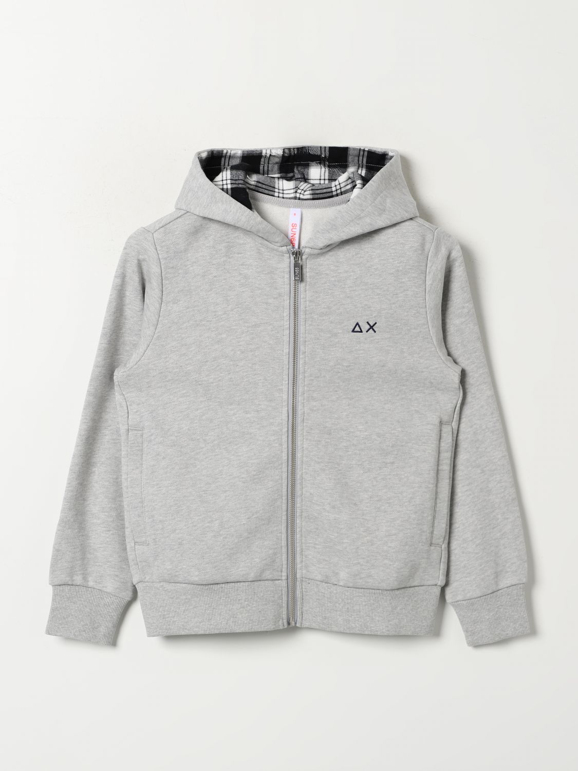 Shop Sun 68 Sweater  Kids Color Grey In Grau