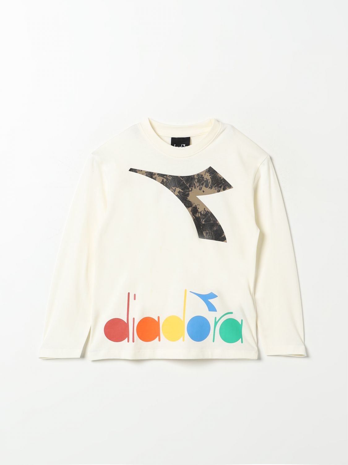 Diadora T-shirt  Kids Color Beige In White