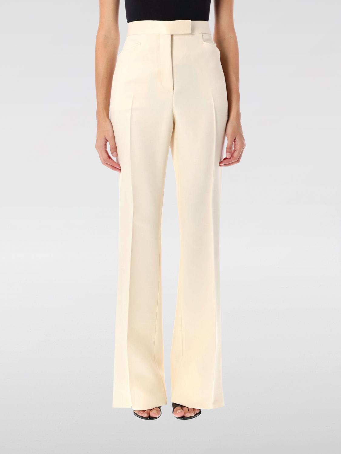 Tom Ford Virgin Wool Straight Trouser In Weiss