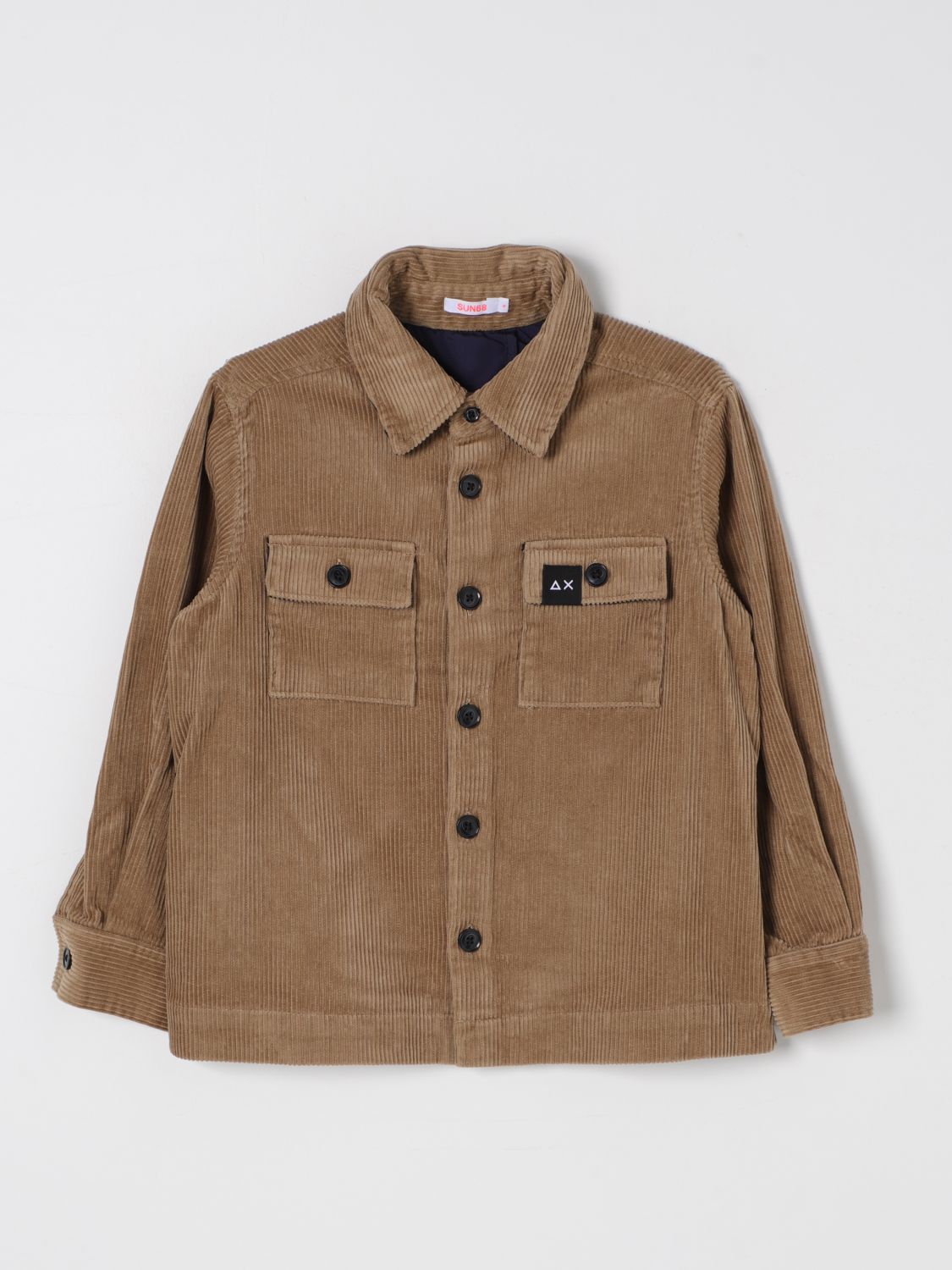 Sun 68 Shirt  Kids Color Beige In Brown