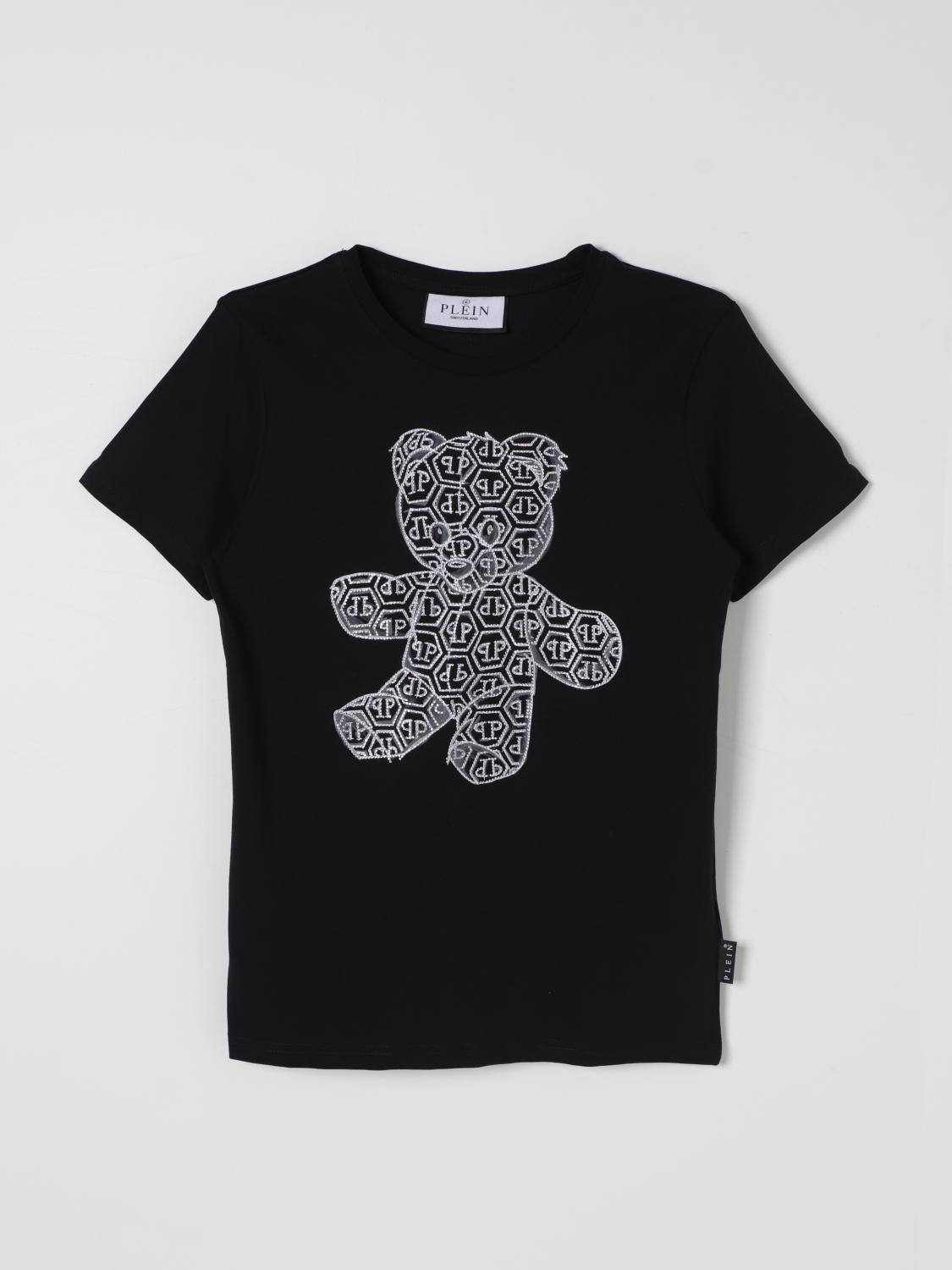 Shop Philipp Plein T-shirt  Kids Color Black In Schwarz