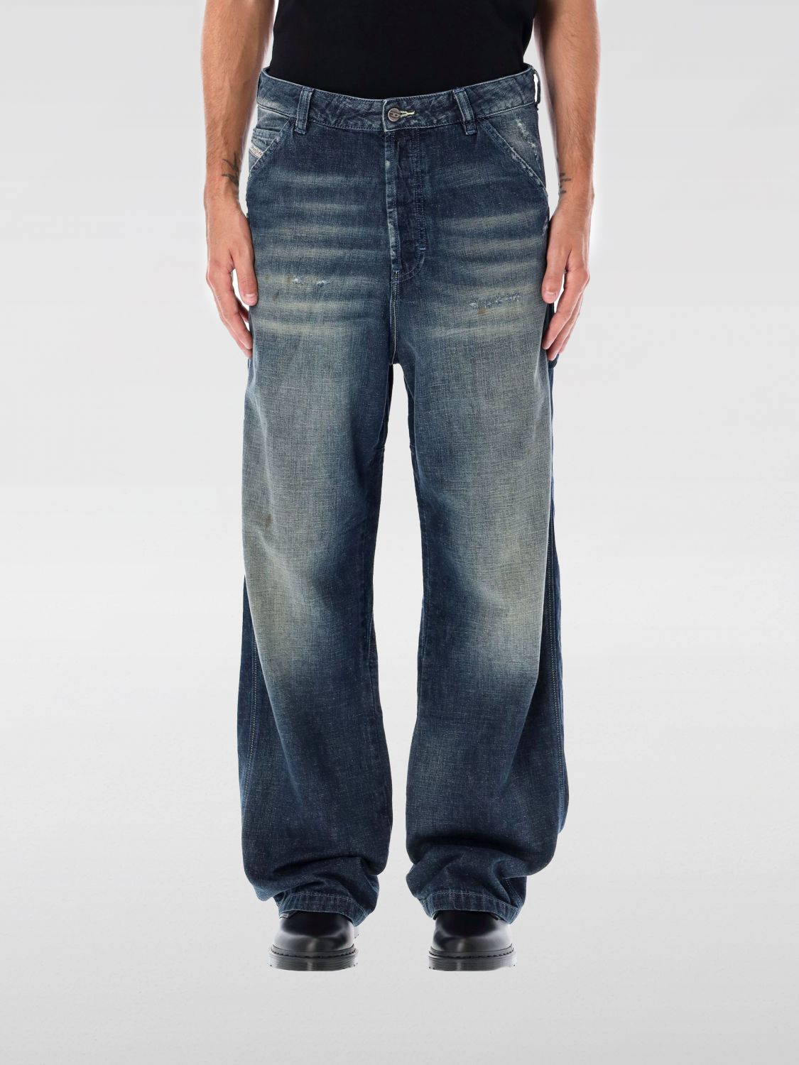 Shop Diesel Jeans  Men Color Blue In Blau