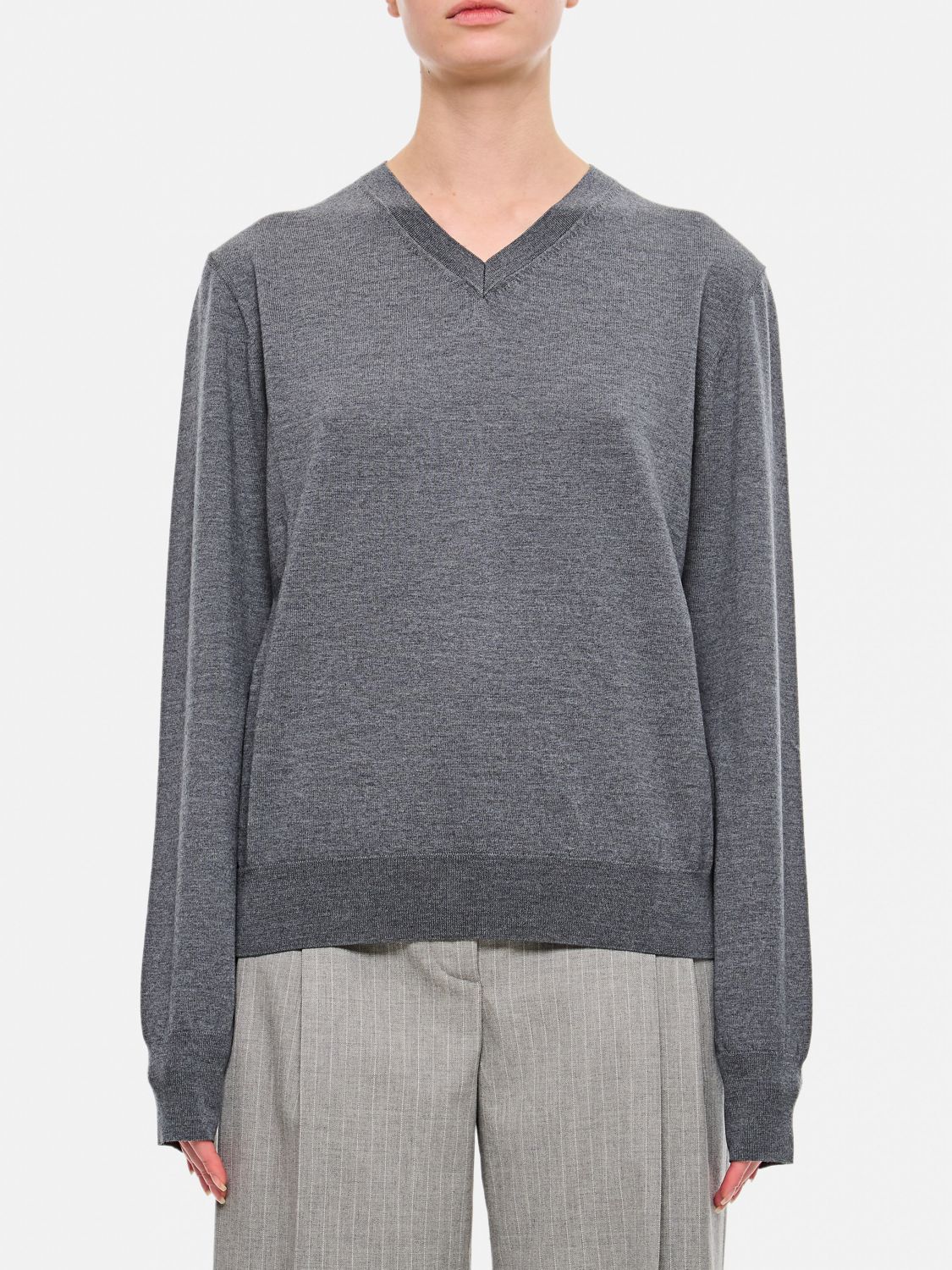 Khaite Sweater Woman Color Grey In Black