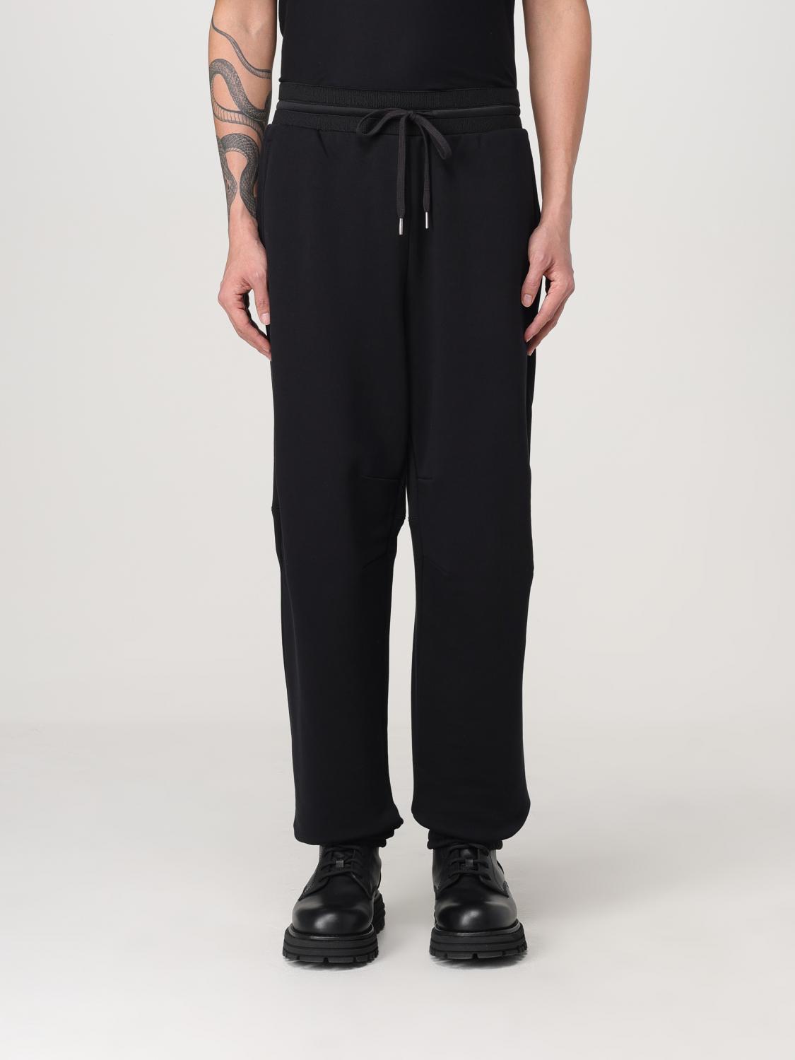 Helmut Lang Drawstring Waist Pants With Relaxed Fit In Schwarz