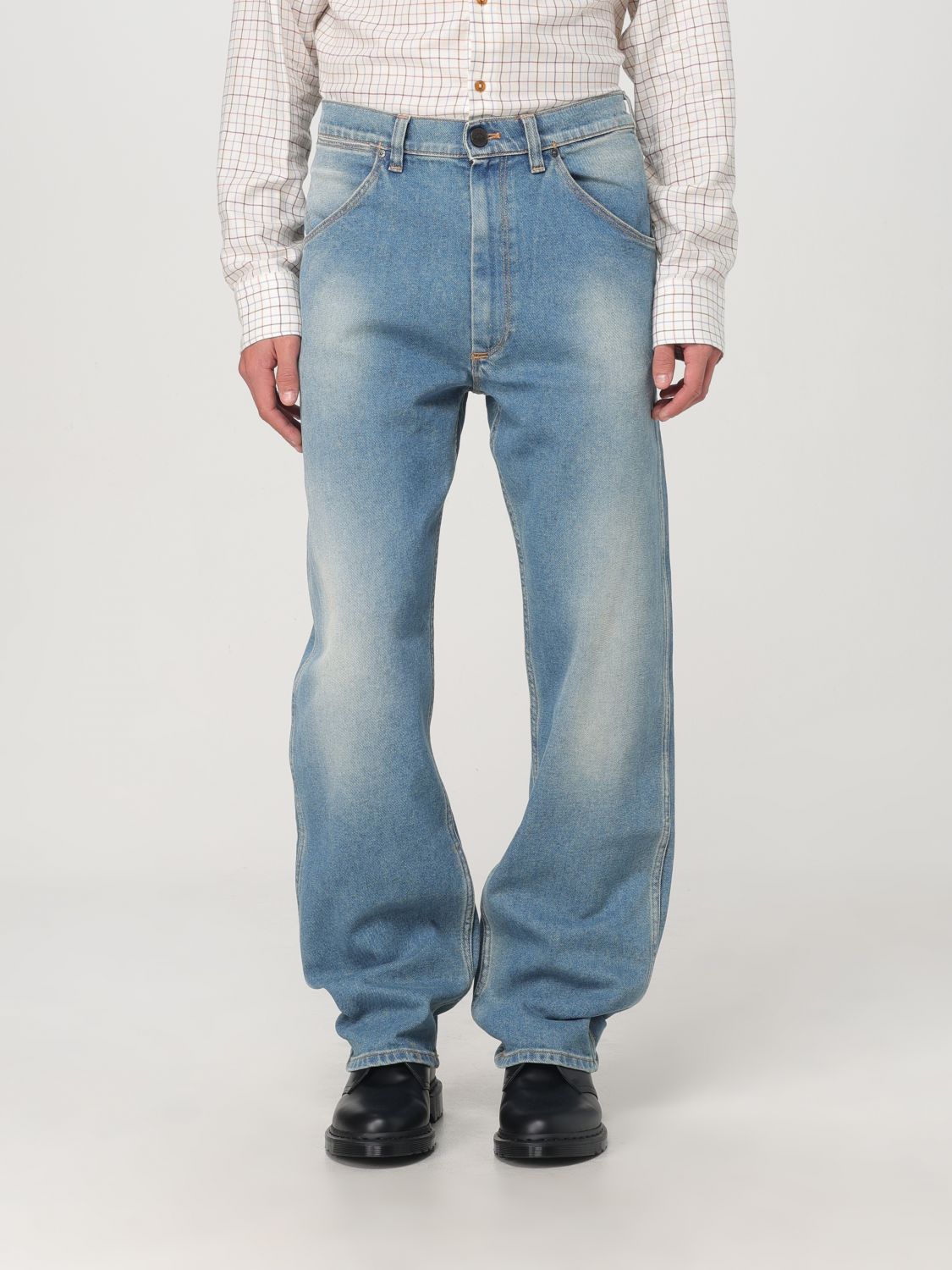 Shop Vivienne Westwood Jeans  Men Color Blue In Blau