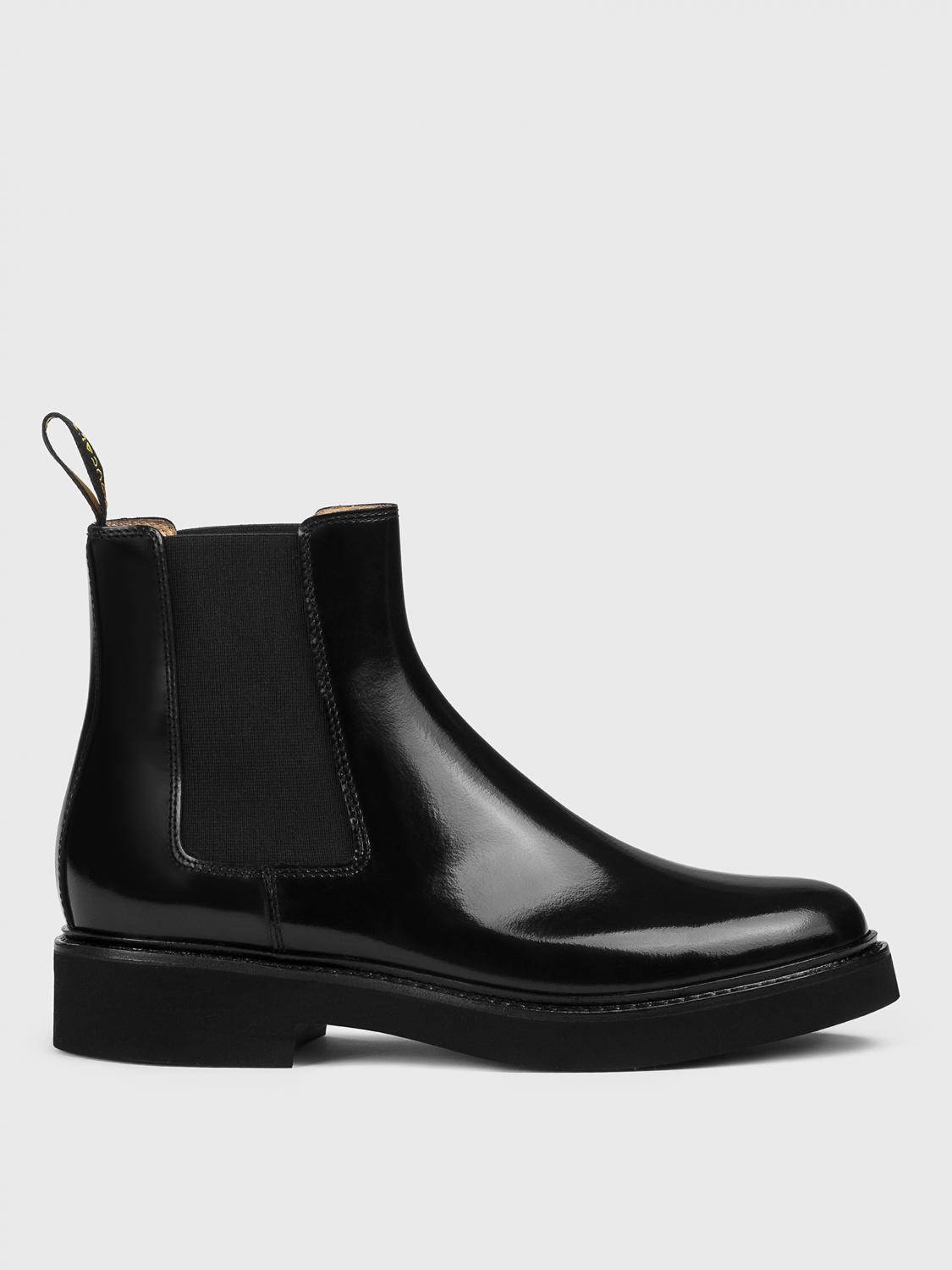 Doucal's Leather Chelsea Boots In Schwarz