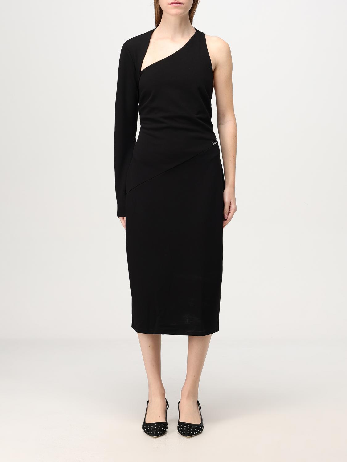 Karl Lagerfeld Dress Woman Color Black In Schwarz