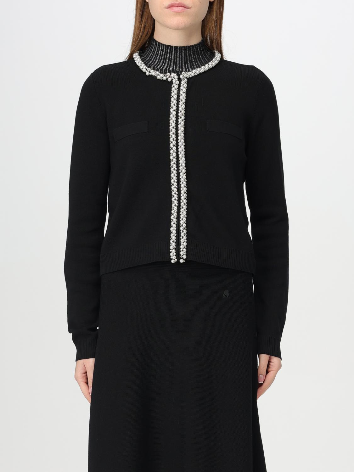 Karl Lagerfeld Cardigan Woman Color Black In Schwarz